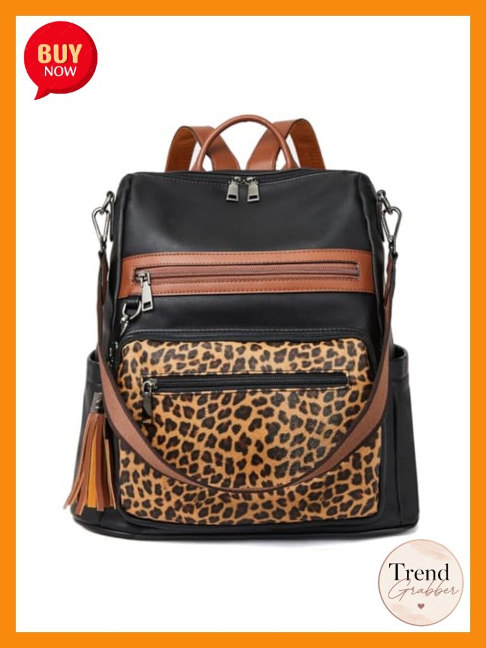 Vegan Leather Tassel Backpack Purse Women Travel College Shoulder Bag